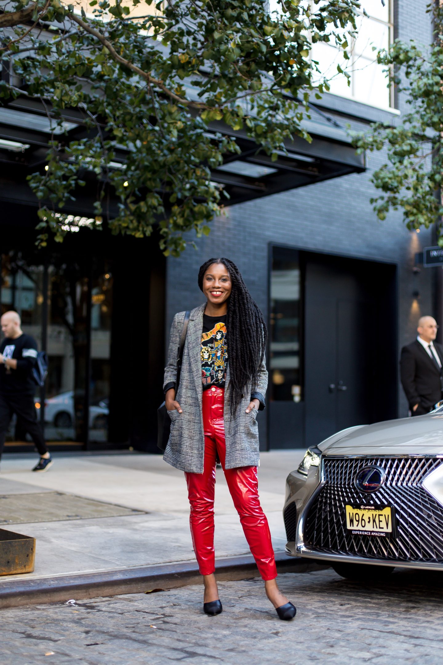 The Perfect Badass Outfit: Red Pants, Blazers + Screen Print Tees – Fashion  Steele NYC